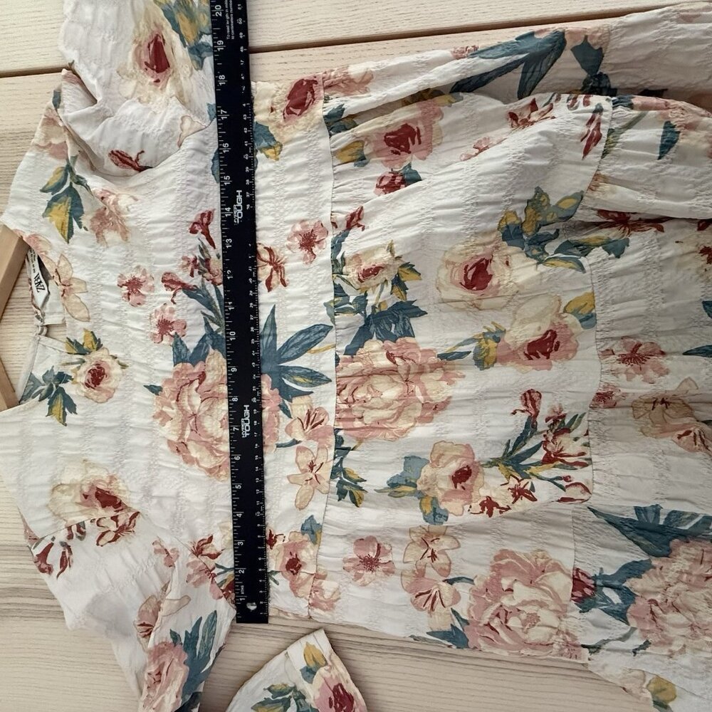 Floral Print Tiered Dress Long Sleeve Cottagecore Zara Size XS - Picture 7 of 10